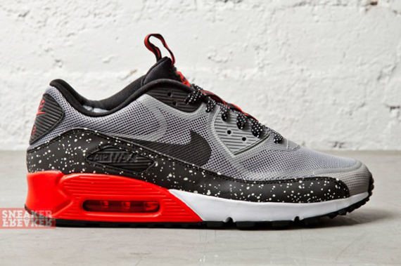 Nike Air Max 90 Cmft Prm Tape Medium Grey Challenge Red 2
