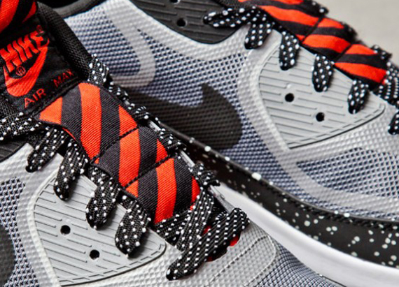 Nike Air Max 90 CMFT PRM Tape – Medium Grey – Challenge Red