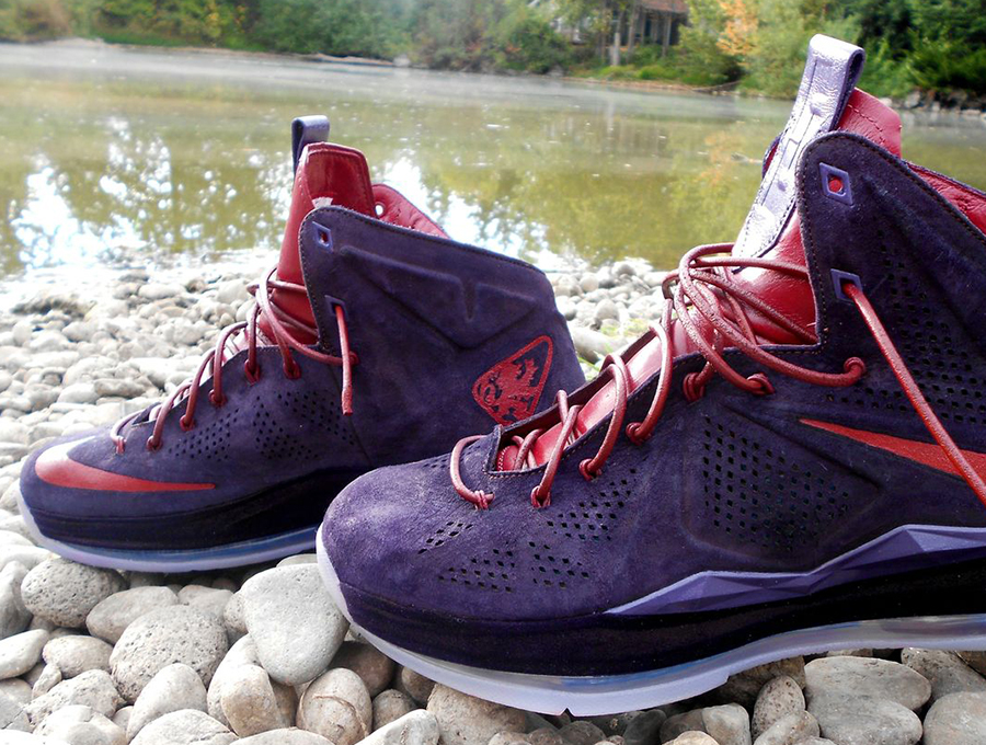 Nike LeBron X EXT "Plum" Customs by Zadeh Kicks