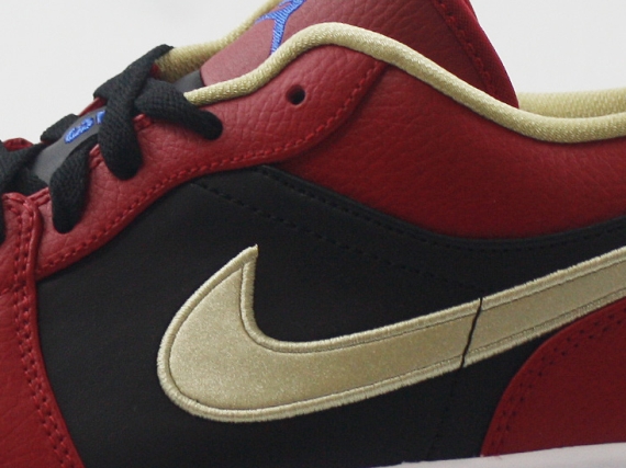Air Jordan 1 Low - Gym Red - Game Royal - Metallic Gold