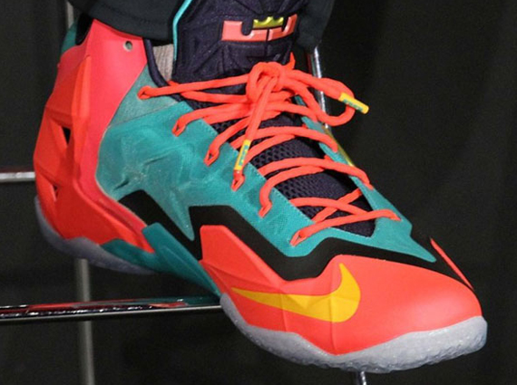 Nike LeBron 11 - Red - Teal - Purple | 1-of-1 PE