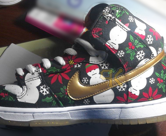 Nike Sb Dunk High Black Ugly Christmas Sweater 2