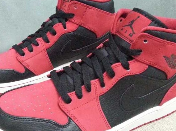 Air Jordan 1 Mid - Red - Black - White