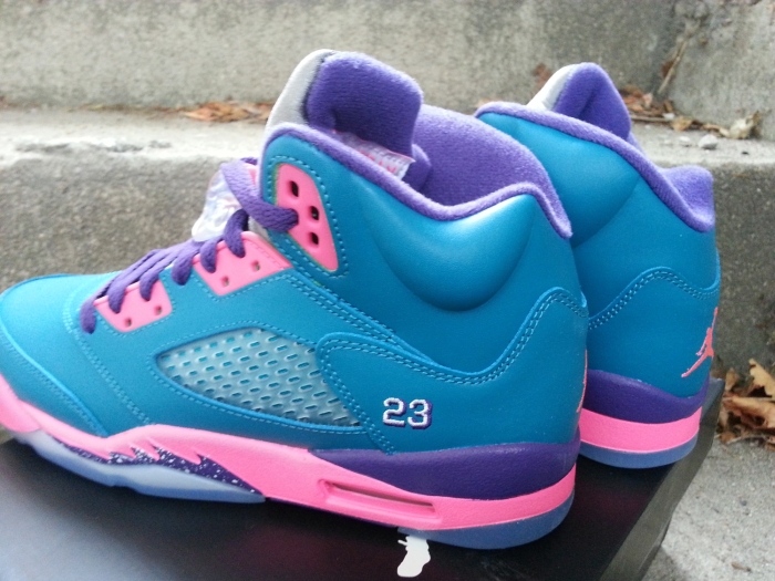 Air Jordan 5 Gs Tropical Teal Club Pink Purple 03
