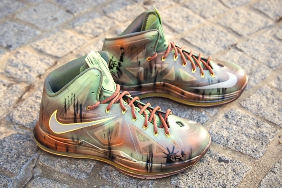 Nike LeBron 10 "Statue of Liberty NYC" Custom for Sneaker Con by Kickasso