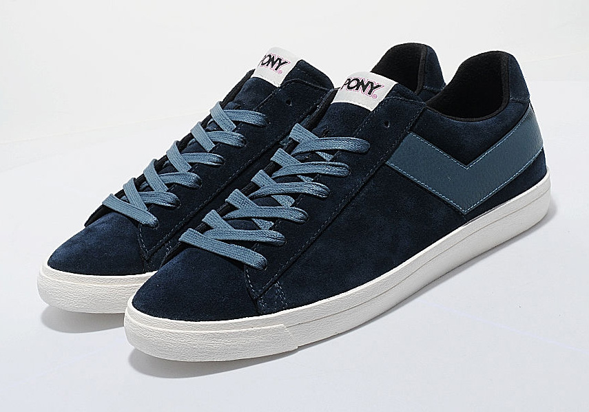 Pony Topstar Suede Low Navy 01