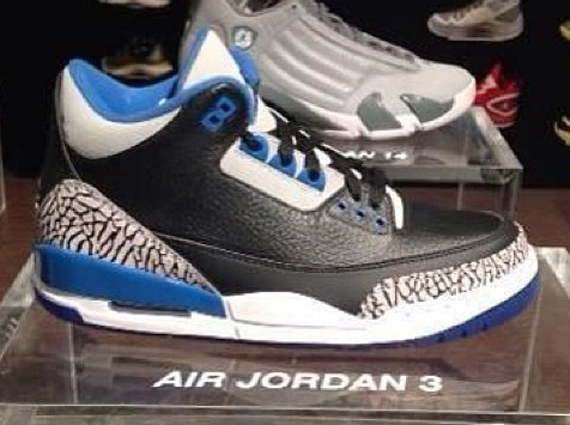 Air Jordan 3 Retro Black Sport Blue Wolf Grey