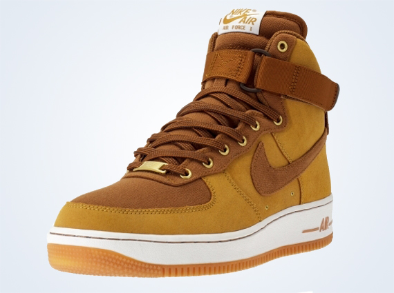 Nike Air Force 1 High Shale Light British Tan Gum Medium Brown 1
