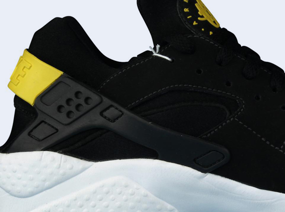 Nike Air Huarache Le Black Yellow 01