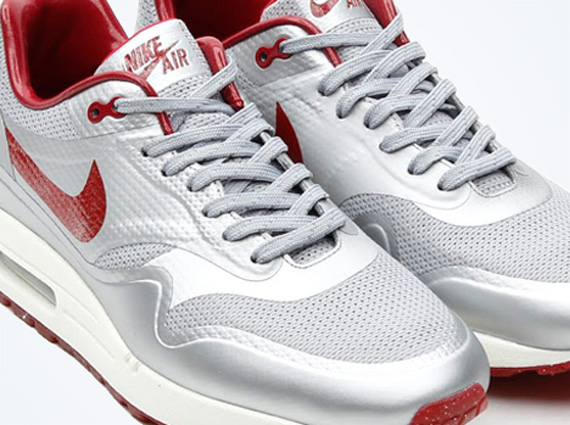 Nike Air Max 1 HYP QS "Night Track" - Metallic Silver - Deep Red