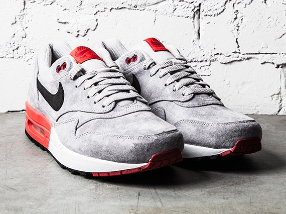 Nike Air Max 1 Premium Grey Red Black 02