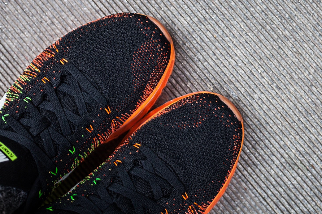 Nike Flyknit Air Max Atomic Orange Electric Green Volt Black 03