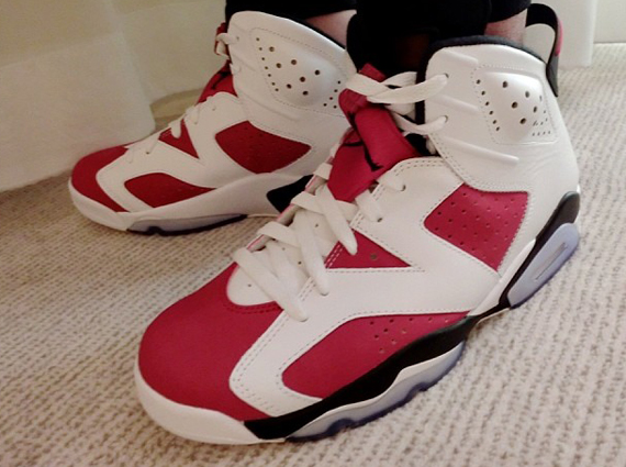 Air Jordan 6 "Carmine" - On-Feet Images