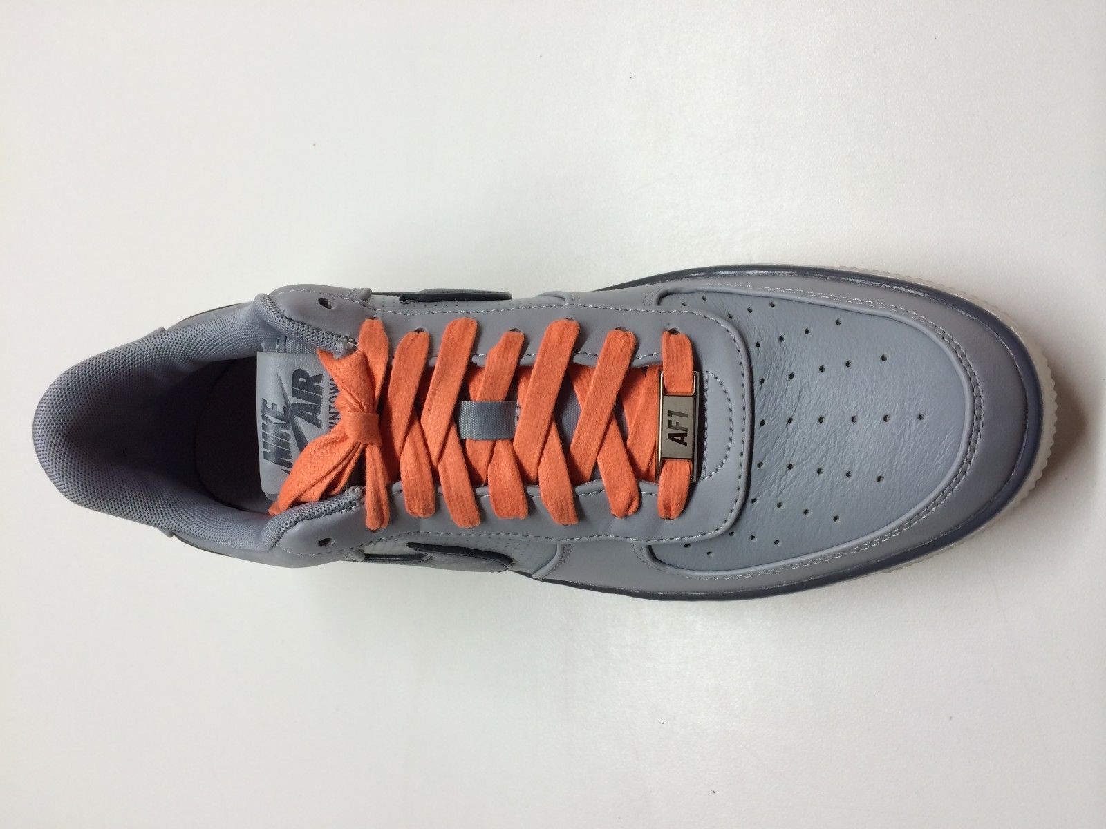 Nike Air Force 1 Downtown Silver Dark Grey Orange 03