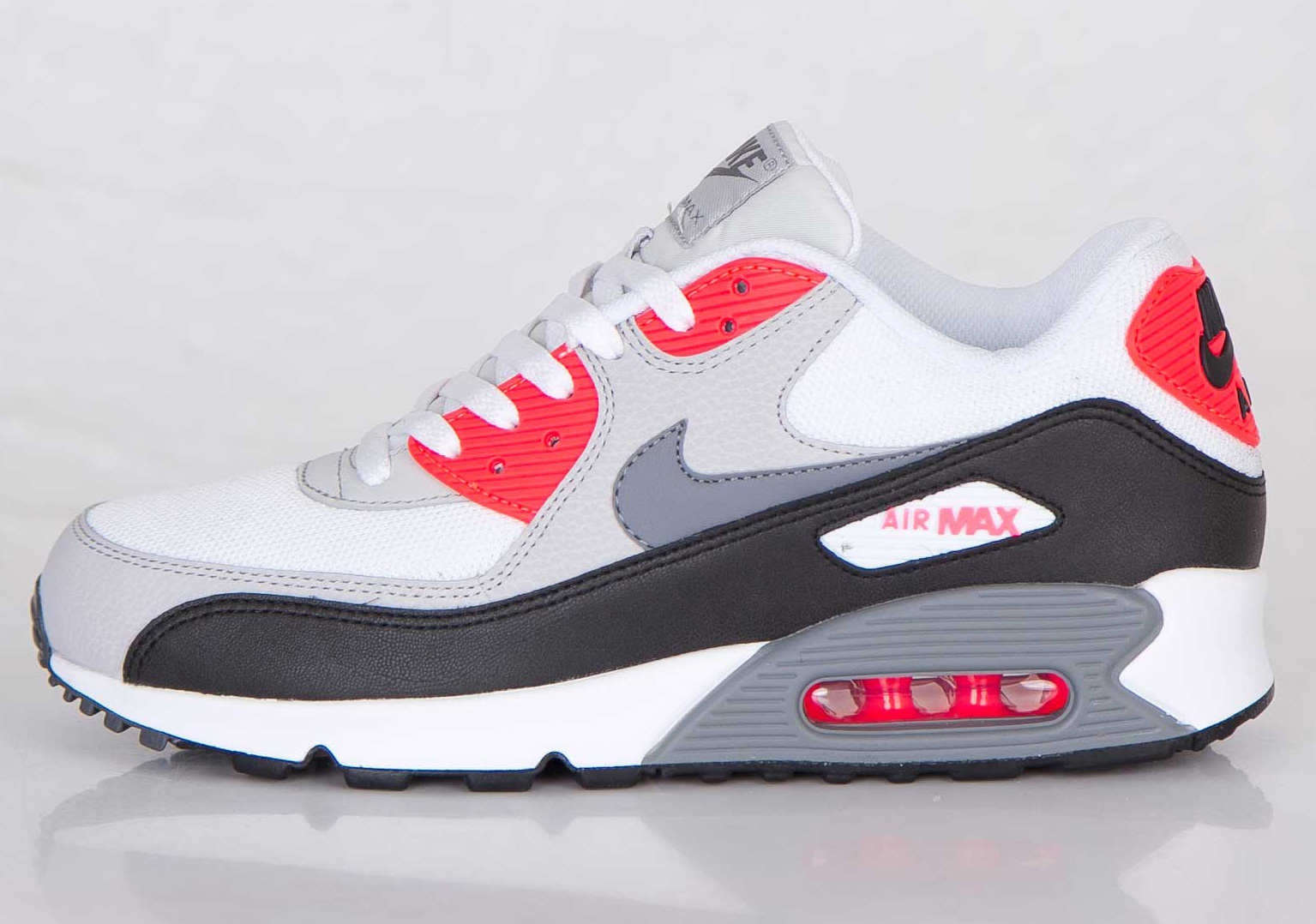 Nike Air Max 90 Essential White Grey Black Red 02