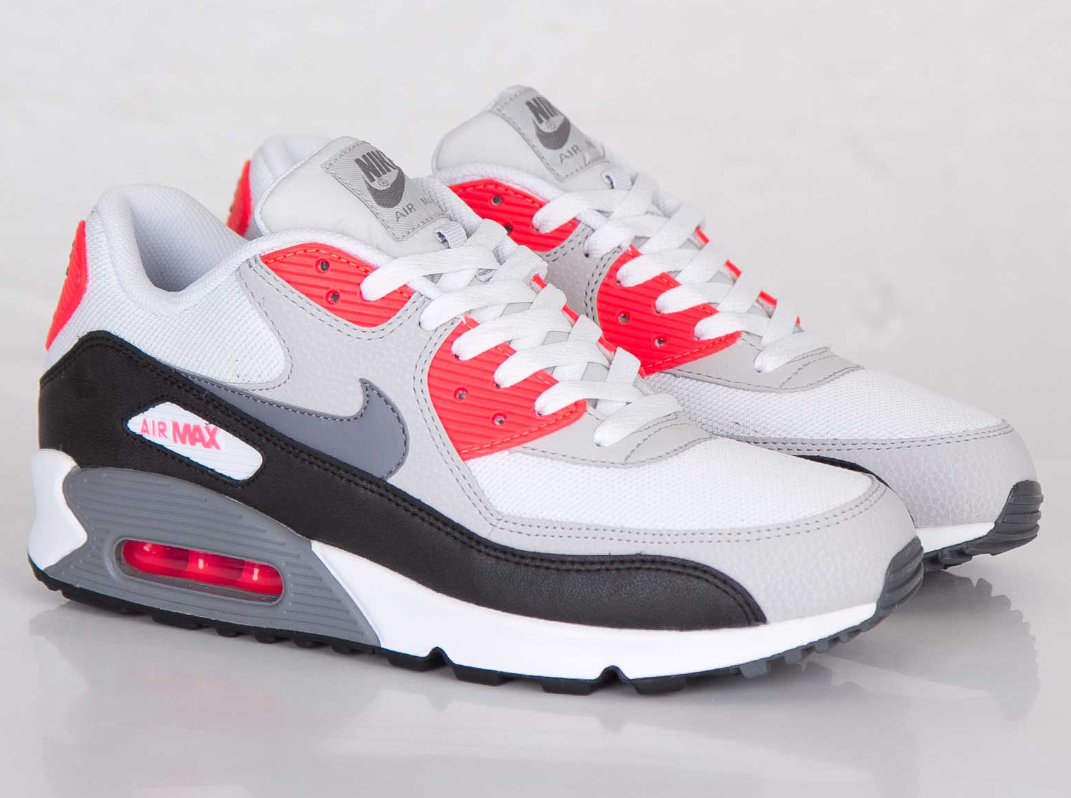 Nike Air Max 90 Essential White Grey Black Red 03