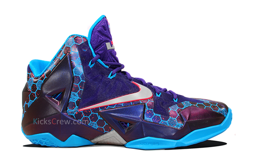 Nike Lebron 11 Court Purple Reflective Silver Vivid Blue 1