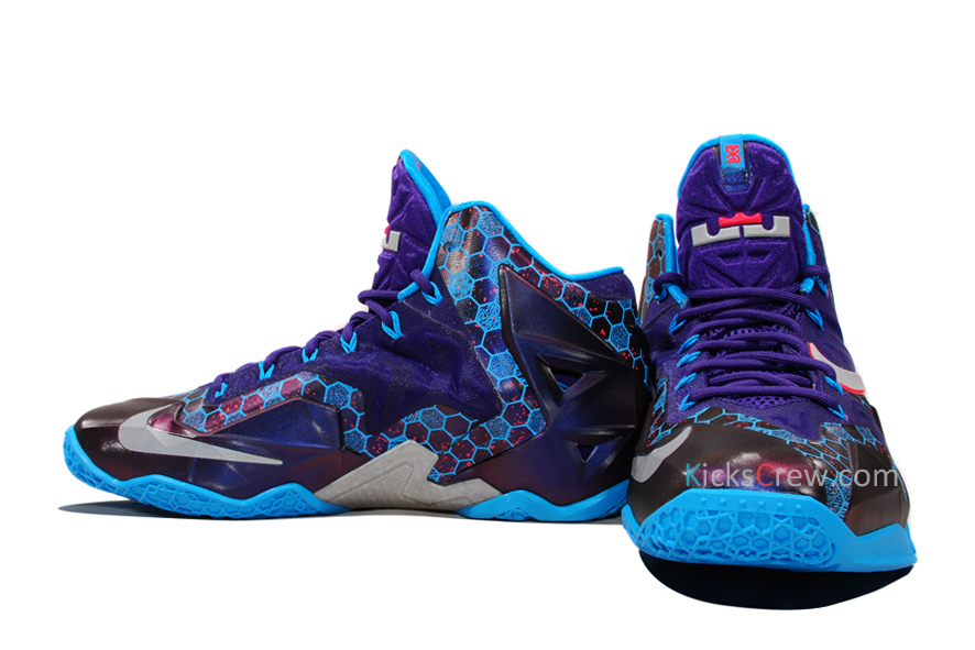 Nike Lebron 11 Court Purple Reflective Silver Vivid Blue 2
