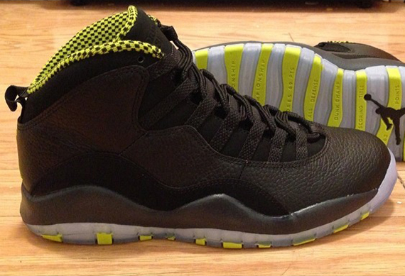 Air Jordan 10 - Black - Cool Grey - Venom Green