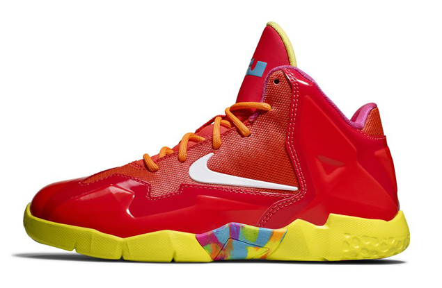 Fruity Pebbles Lebron 11 Gs Laser Crimson 06