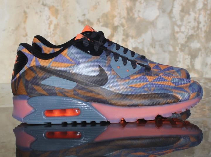 Nike Air Max 90 Ice Cool Grey Black Atomic Orange 03
