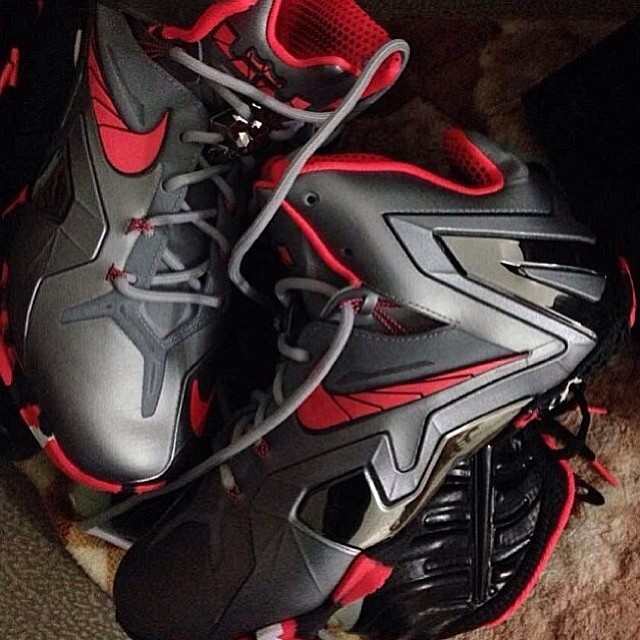 Nike Lebron 11 Elite Grey Black Red 01