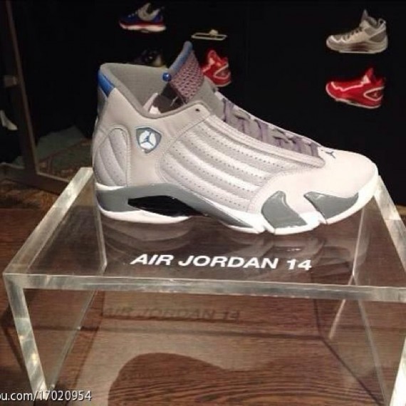 Air Jordan 14 Retro Silver Blue White 570x570