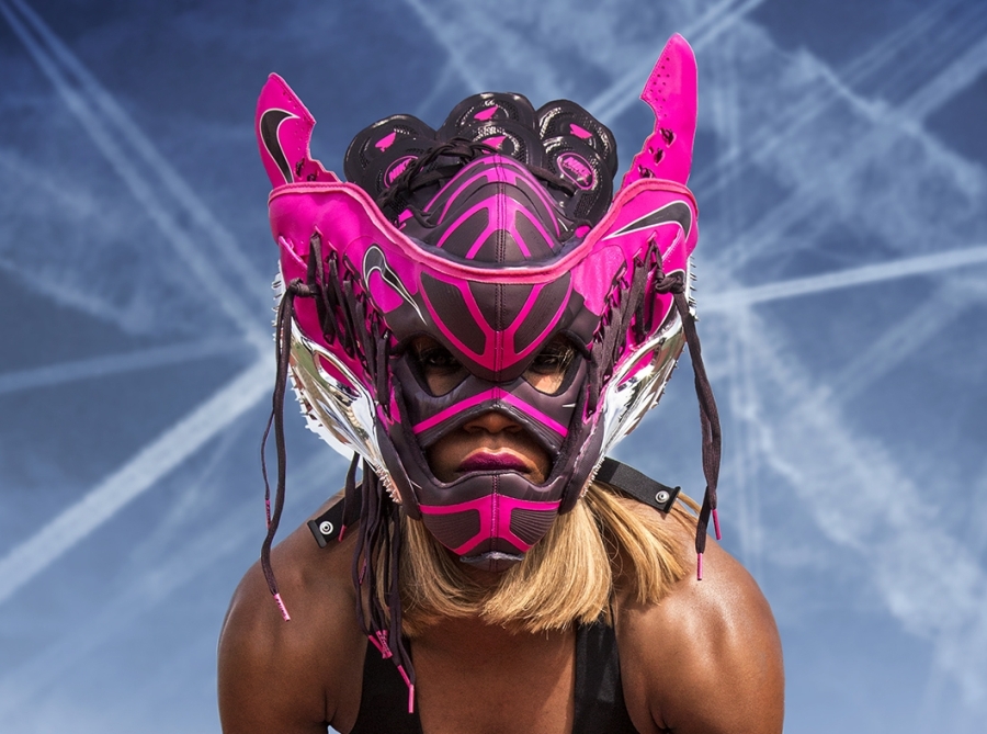 Freehand Profit Creates Sneaker Mask for Carmelita Jeter, World's Fastest Woman