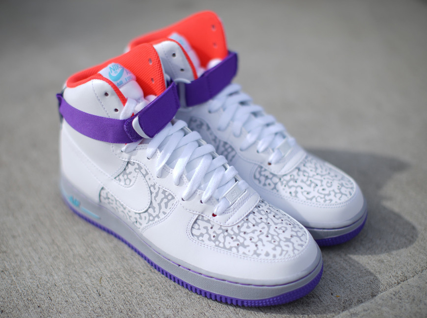 Nike Air Force 1 High '07 - White - Wolf Grey - Purple Venom