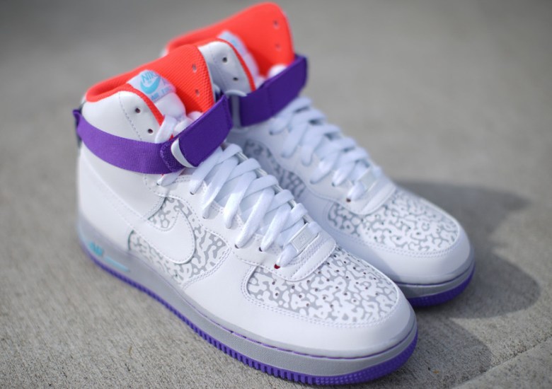 Nike Air Force 1 High ’07 – White – Wolf Grey – Purple Venom