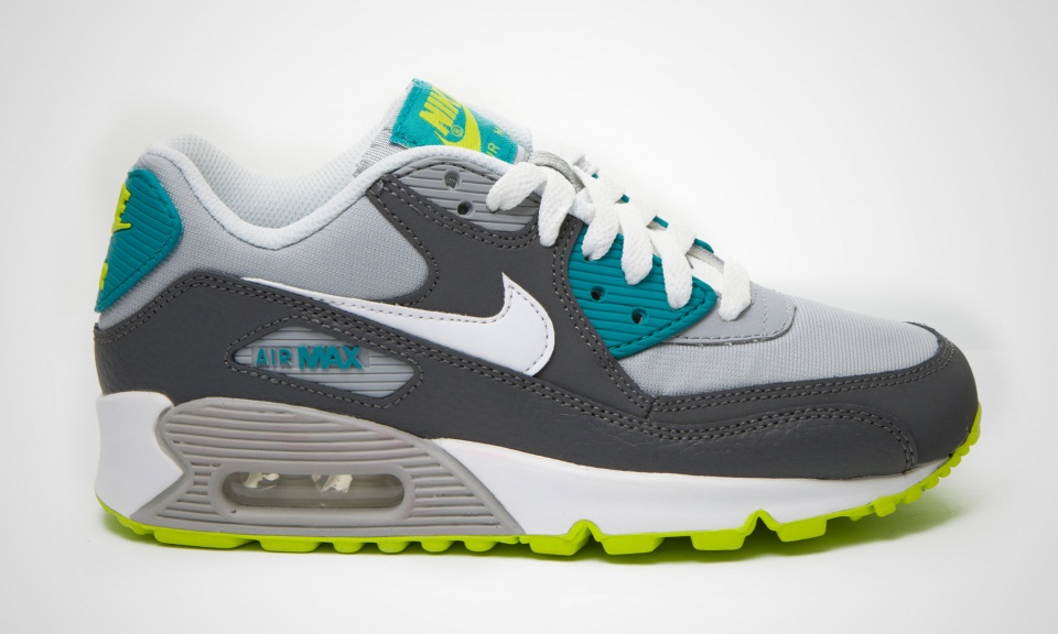Nike Air Max 90 Gs Grey Blue Green 03
