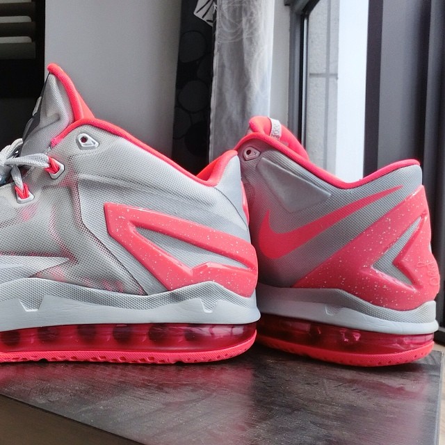 Nike Lebron 11 Low Light Base Grey Laser Crimson 04