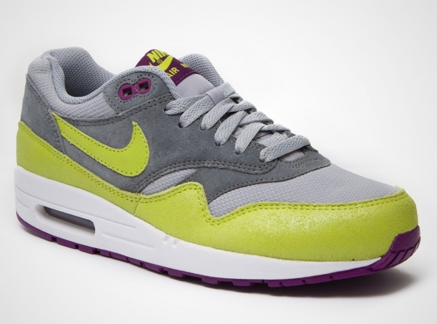 Nike Women's Air Max 1 - Grey - Lime Green
