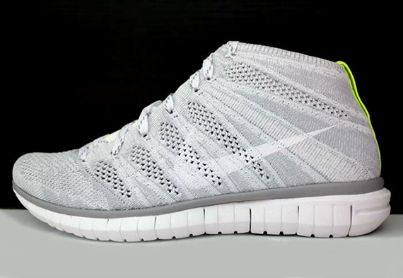 Nike Free Flyknit Chukka - Grey - Volt