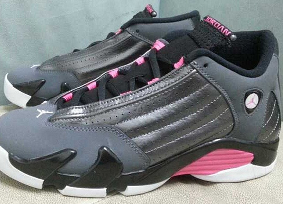 Air Jordan 14 GS - Grey - Pink 
