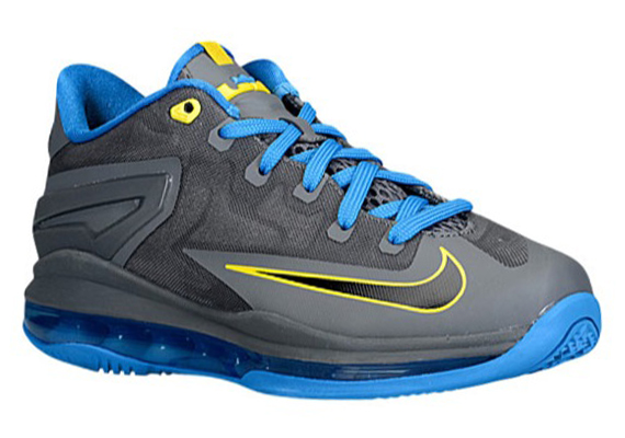 Lebron 11 Low Gs Grey Black Blue Yellow 01