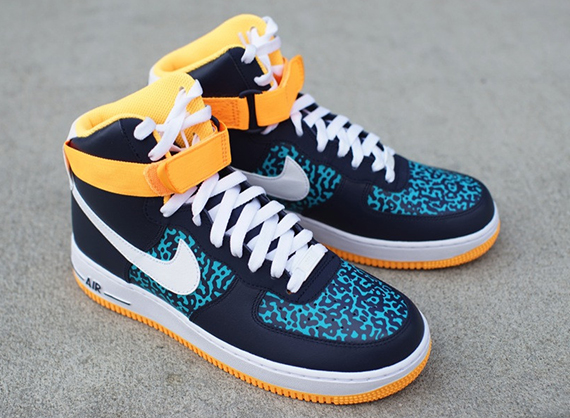 Nike Air Force 1 High '07 - Obsidian - White - Turbo Green