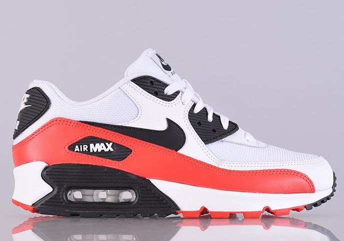 Nike Air Max 90 - White - Black - Light Crimson