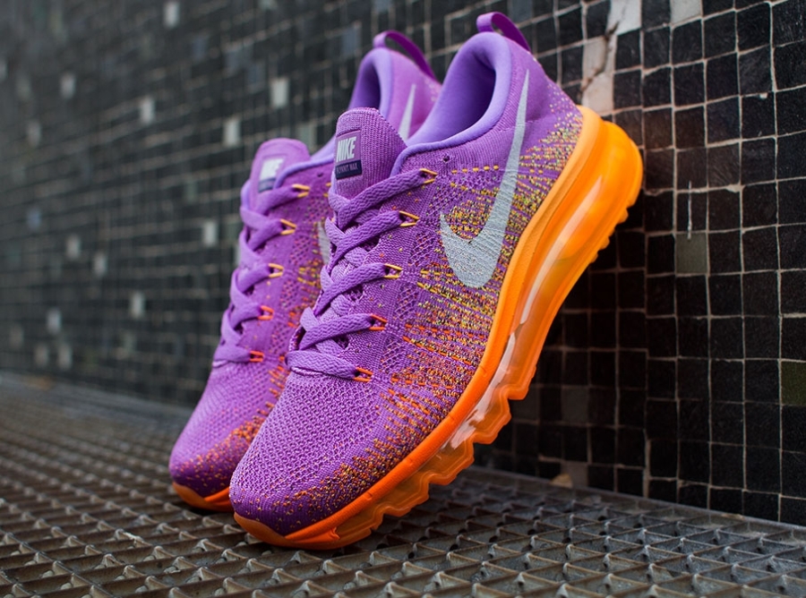 Nike Womens Flyknit Max Atomic Purple Total Orange 01