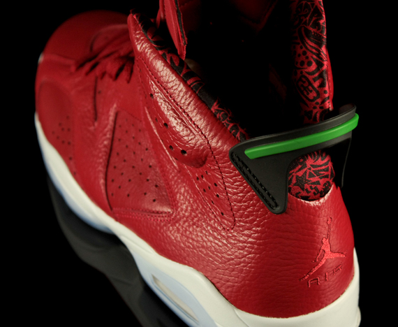 Red Leather Spizike Jordan 6 Retro 16