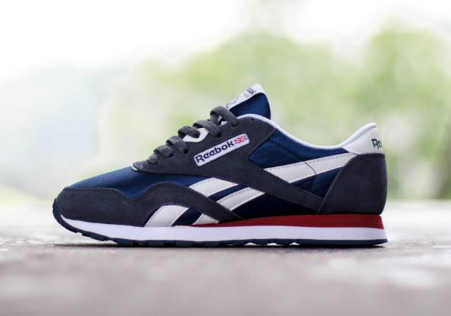 Reebok Classic Nylon Navy Graphite Red White 01