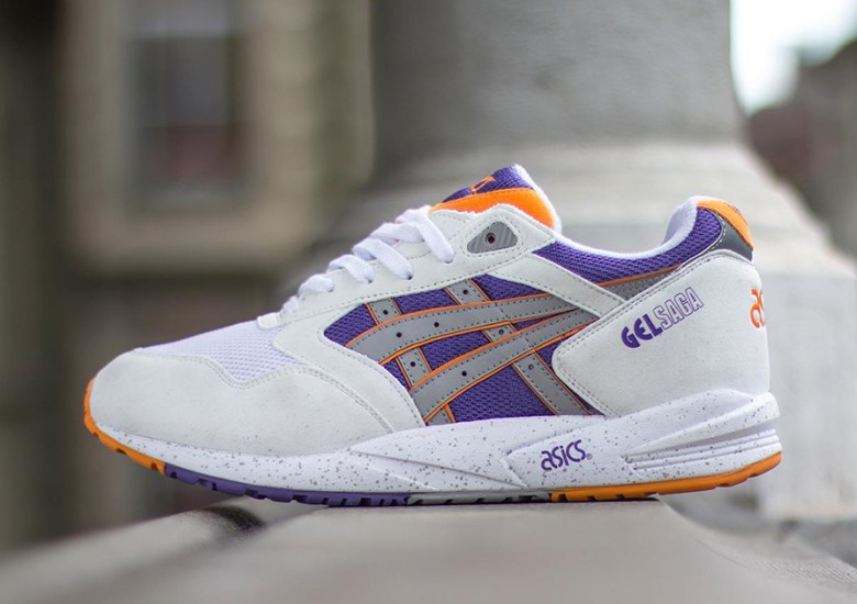 Asics Gel Saga – White – Orange – Purple