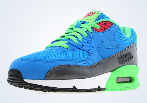 Nike Air Max 90 - Photo Blue - Medium Ash - Poison Green