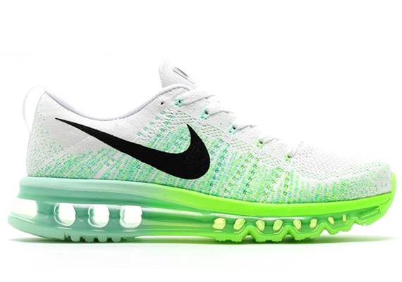 Nike Flyknit Air Max White Black Electric Green Medium Mint 2