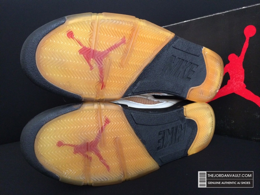Air Jrodan 5 White Fire Red Michael Jordan Original 05