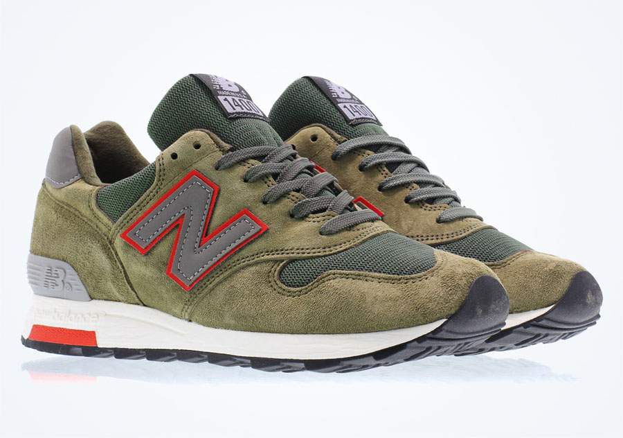 New Balance 1400 Olive Grey Red 01