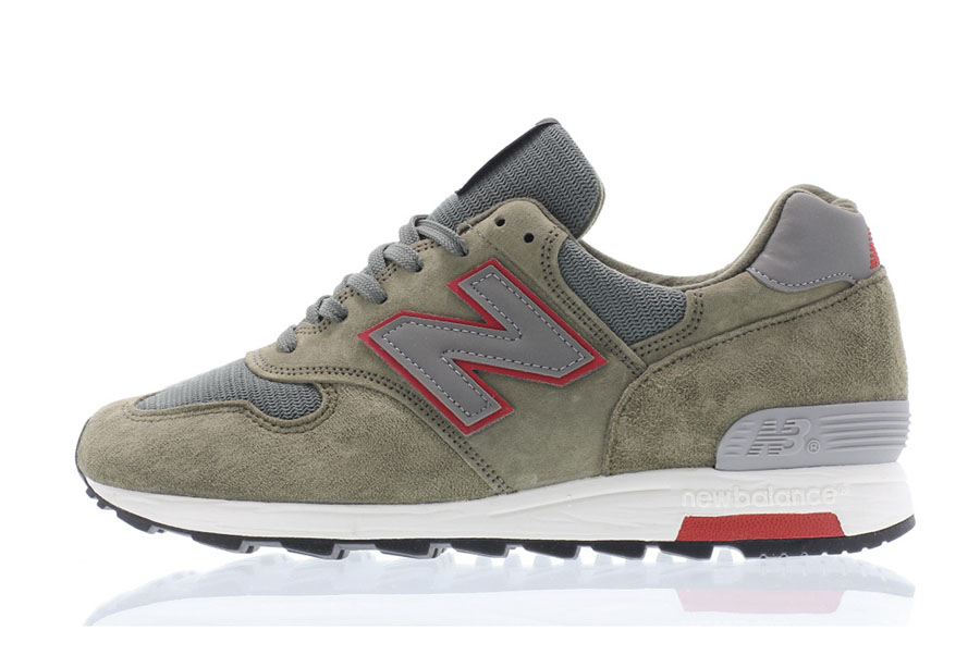 New Balance 1400 Olive Grey Red 02