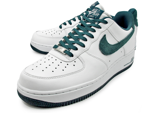 Nike Air Force 1 Low White Green Suede 02