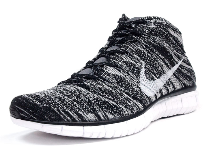 Nike Free Flyknit Chukka Black Grey White 02