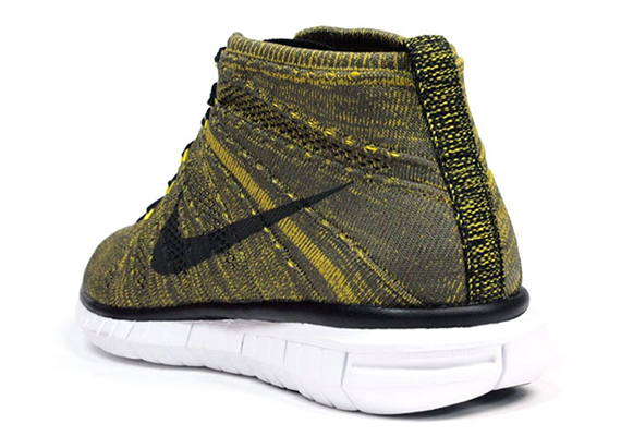 Nike Free Flyknit Chukka Tarp Green Black Yellow 6